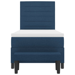 Boxspringbett Blau 80x200 cm mit Kopfteil