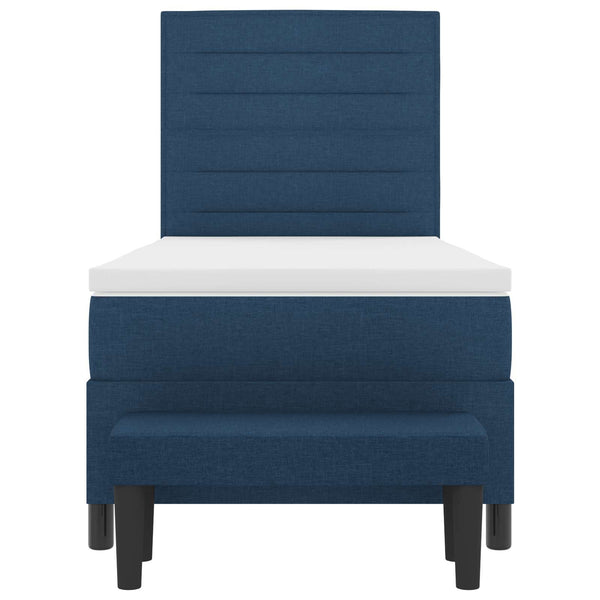 Boxspringbett Blau 80x200 cm mit Kopfteil