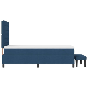 Boxspringbett Blau 80x200 cm mit Kopfteil