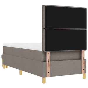 Boxspringbett Taupe 200x90 cm mit Kissen