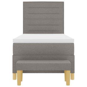 Boxspringbett Taupe 200x90 cm mit Kissen