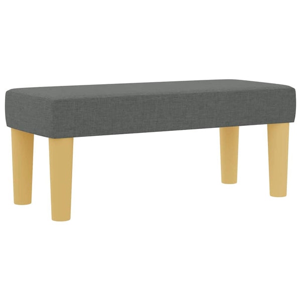 vidaXL Lit boxspring avec oreillers Gris foncé 200 x 90 cm Tissu