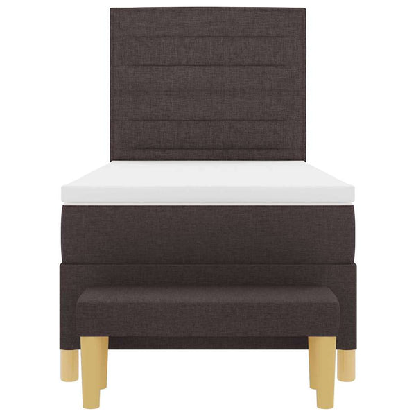 Boxspringbett Dunkelbraun 200x90 cm mit Kissen