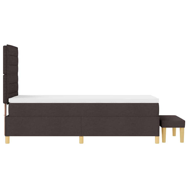 Boxspringbett Dunkelbraun 200x90 cm mit Kissen