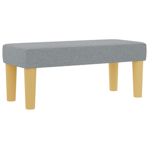 Boxspringbett Hellgrau 200x90 cm mit Kissen