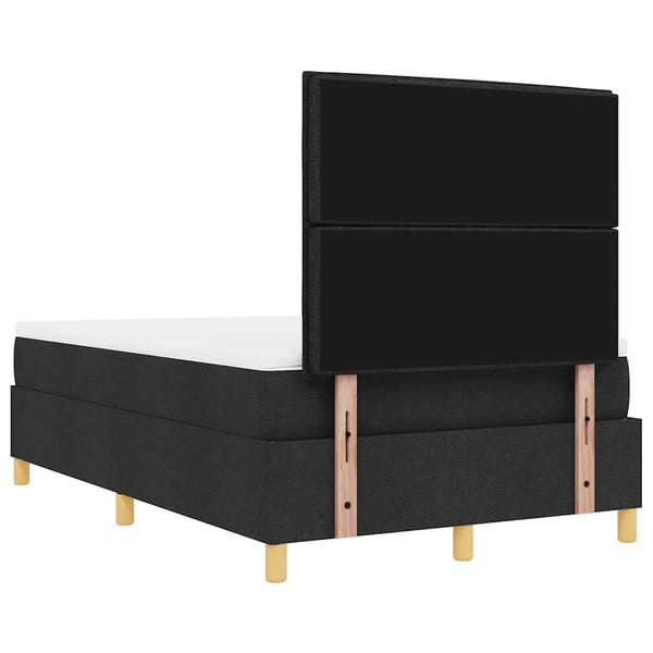 Boxspringbett mit Kopfteil Schwarz 190x120 cm