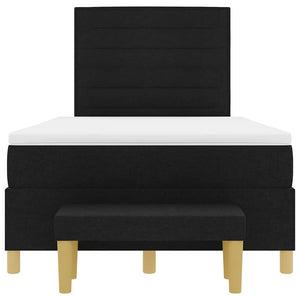 Boxspringbett mit Kopfteil Schwarz 190x120 cm