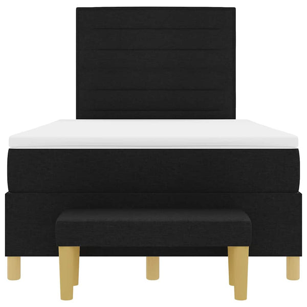 Boxspringbett mit Kopfteil Schwarz 190x120 cm