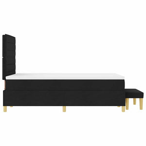Boxspringbett mit Kopfteil Schwarz 190x120 cm