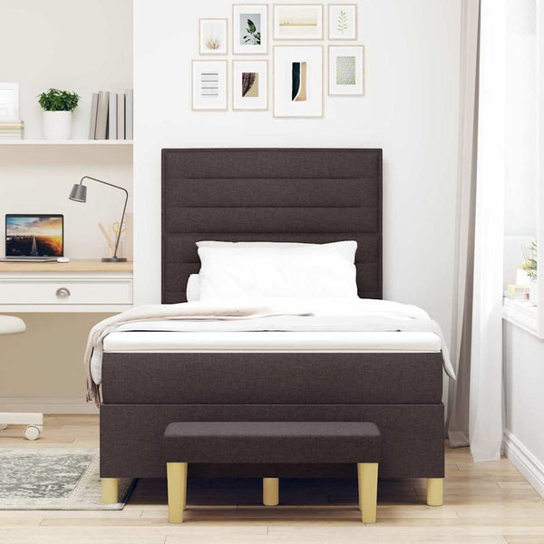 Boxspringbett Dunkelbraun 190x120 cm