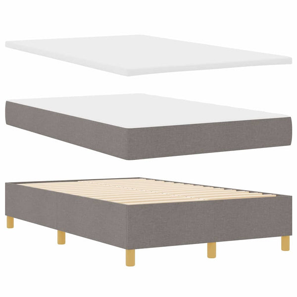 Boxspringbett Taupe 190x120 cm mit Kopfteil