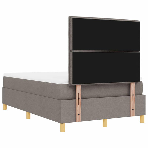 Boxspringbett Taupe 190x120 cm mit Kopfteil