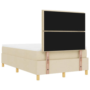 Boxspringbett Creme 190x120 cm mit Kissen