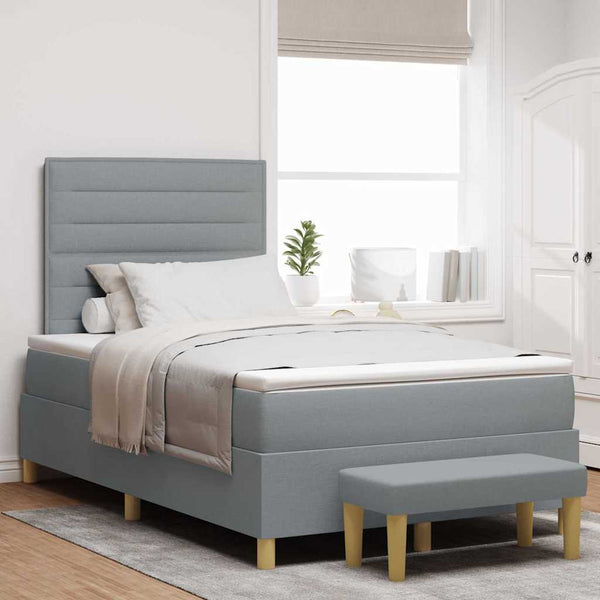 Boxspringbett Hellgrau 200x120 cm