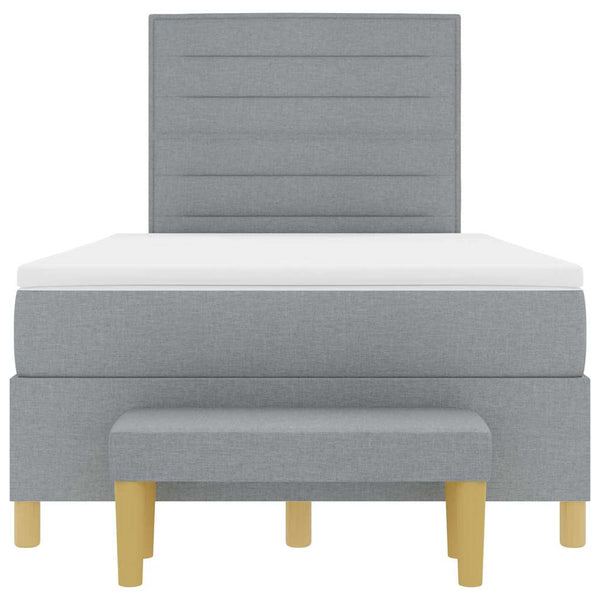 Boxspringbett Hellgrau 200x120 cm