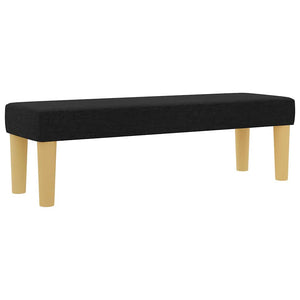Lit coffre vidaXL avec tête de lit tissu noir 200 x 120 cm