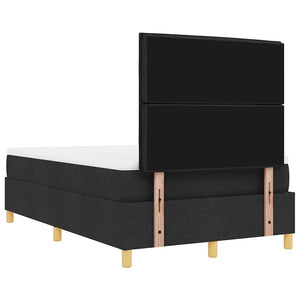 Lit coffre vidaXL avec tête de lit tissu noir 200 x 120 cm