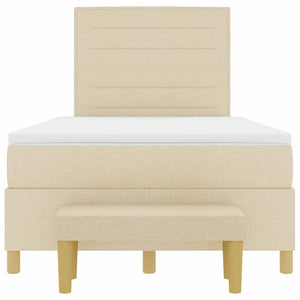 Boxspringbett Creme 200x120 cm mit Kopfteil