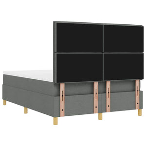 vidaXL Lit coffre avec oreillers gris foncé 200 x 160 cm tissu