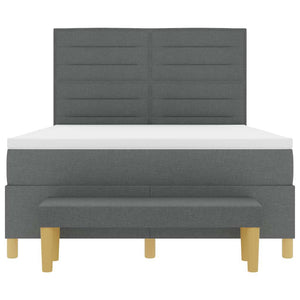 vidaXL Lit coffre avec oreillers gris foncé 200 x 160 cm tissu