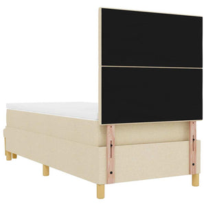 Boxspringbett Creme 200x80 cm mit Kissen