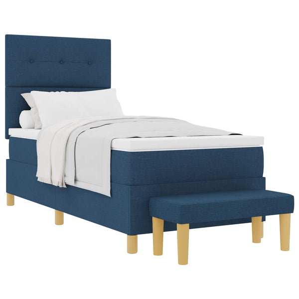 Boxspringbett Blau 200x80 cm mit Kissen
