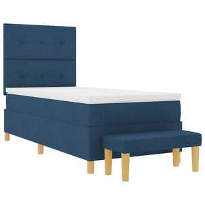 Boxspringbett Blau 200x80 cm mit Kissen