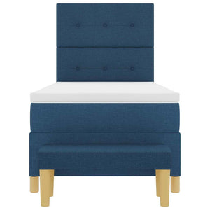Boxspringbett Blau 200x80 cm mit Kissen