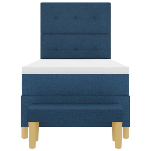 Boxspringbett Blau 200x80 cm mit Kissen