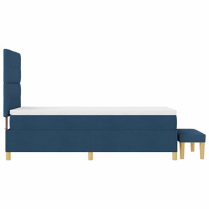 Boxspringbett Blau 200x80 cm mit Kissen