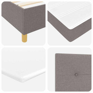 Boxspringbett Taupe mit Kissen 200x100 cm
