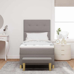 Boxspringbett Taupe mit Kissen 200x100 cm
