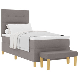 Boxspringbett Taupe mit Kissen 200x100 cm