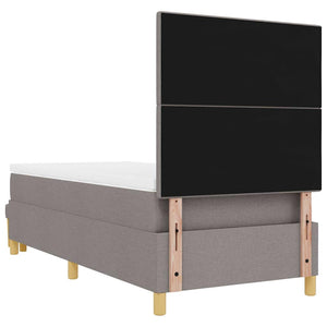 Boxspringbett Taupe mit Kissen 200x100 cm