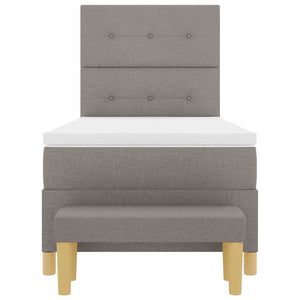 Boxspringbett Taupe mit Kissen 200x100 cm