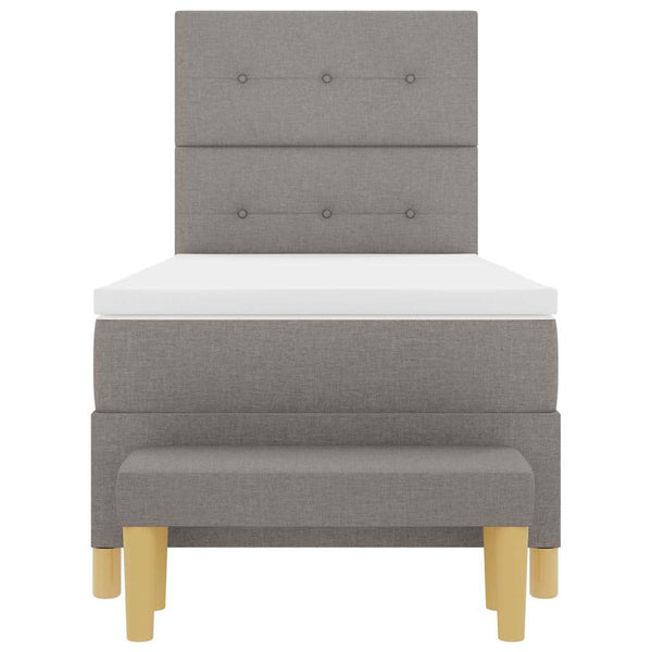 Boxspringbett Taupe mit Kissen 200x100 cm