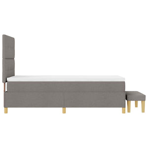 Boxspringbett Taupe mit Kissen 200x100 cm
