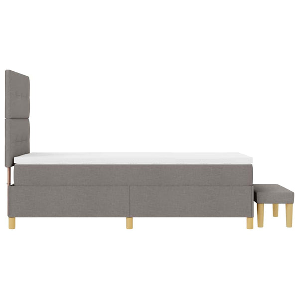 Boxspringbett Taupe mit Kissen 200x100 cm
