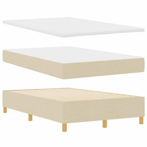 Boxspringbett Creme 190x120 cm mit Kopfteil