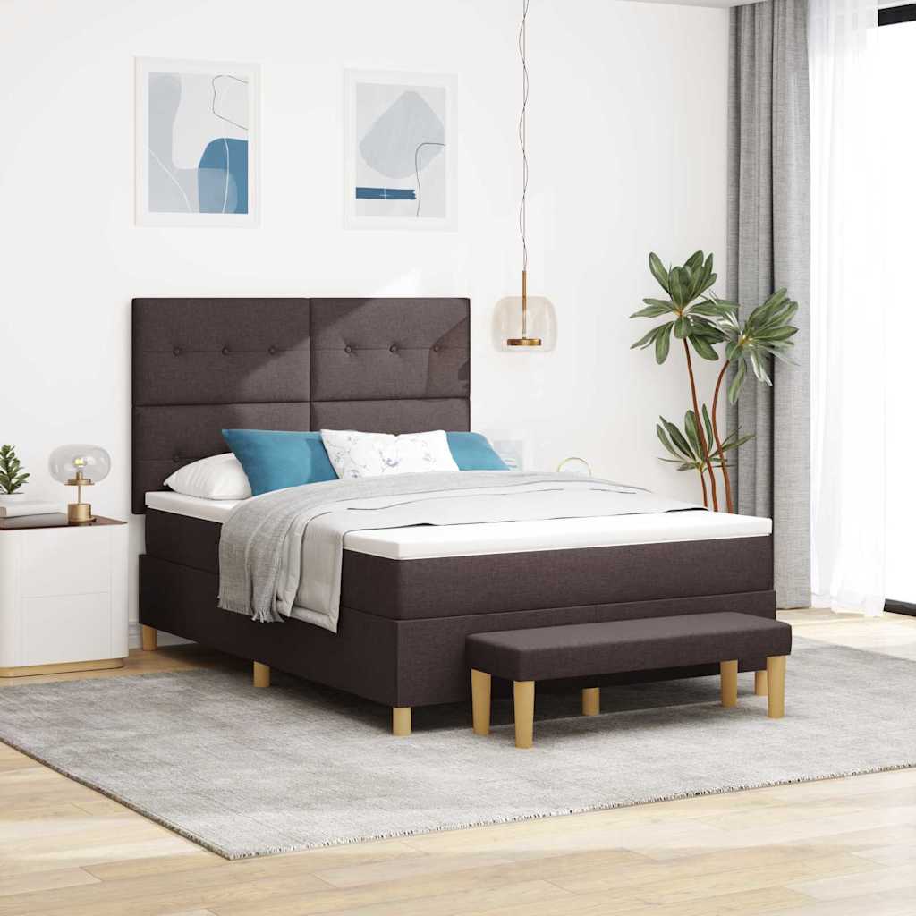 Boxspringbett Dunkelbraun 200x140 cm