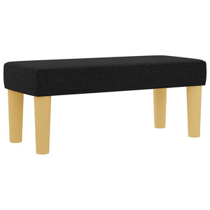 Boxspringbett mit Kissen, Kopfteil Schwarz 200x80cm