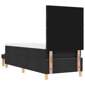 Boxspringbett mit Kissen, Kopfteil Schwarz 200x80cm