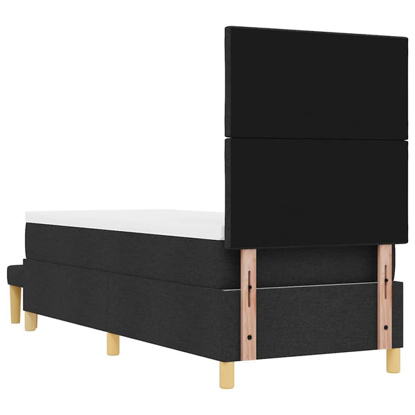 Boxspringbett mit Kissen, Kopfteil Schwarz 200x80cm