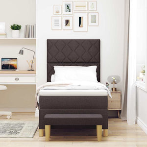 Boxspringbett Dunkelbraun mit Kissen 200x100 cm