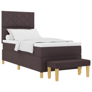 Boxspringbett Dunkelbraun mit Kissen 200x100 cm