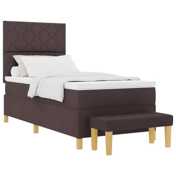 Boxspringbett Dunkelbraun mit Kissen 200x100 cm