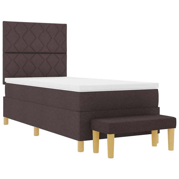 Boxspringbett Dunkelbraun mit Kissen 200x100 cm