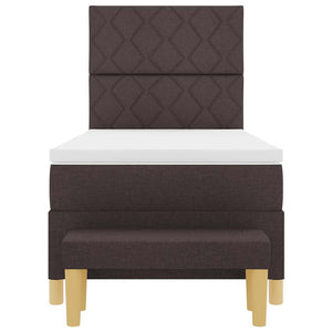 Boxspringbett Dunkelbraun mit Kissen 200x100 cm
