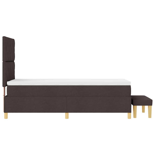 Boxspringbett Dunkelbraun mit Kissen 200x100 cm