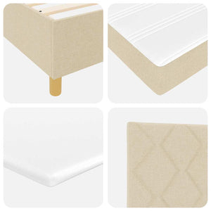 Boxspringbett Creme mit Kissen 200x100 cm